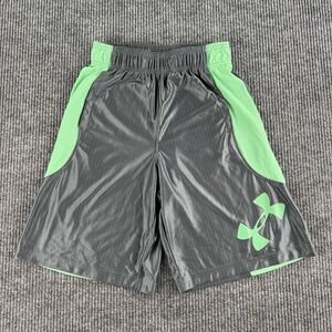 Under Armour Shorts Men Small Silver Green Mesh Basketball Dazzle Silky y2k